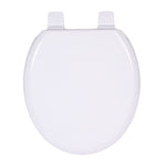 Classic White Round Wood Nylon Hinge Toilet Seat