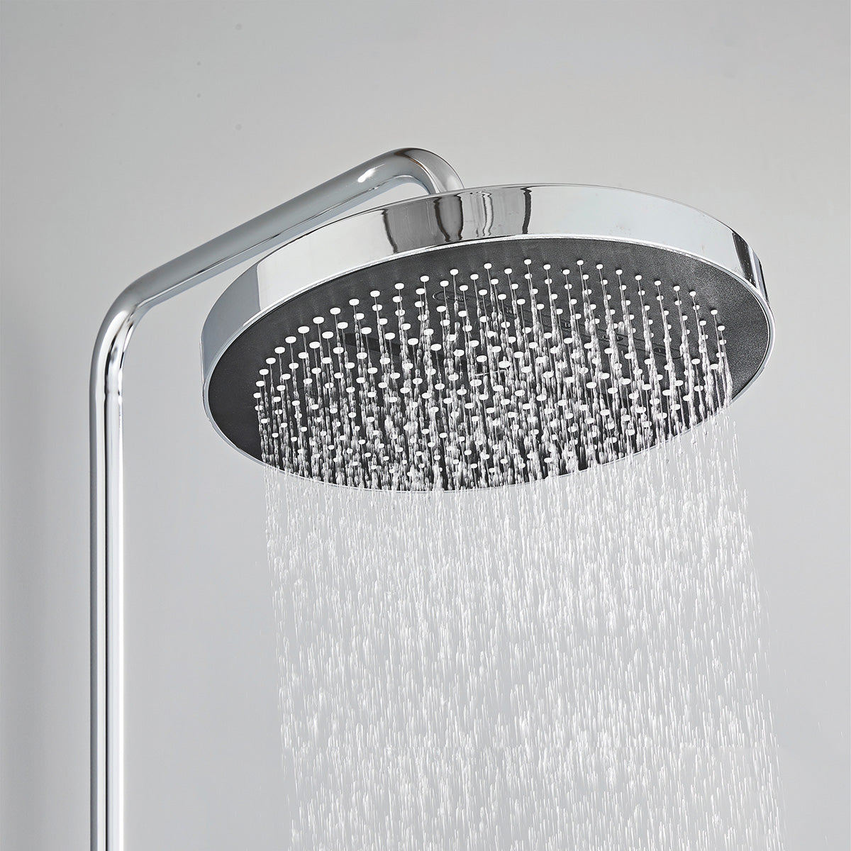 Rainfall Shower Heads W63 Black & Chrome