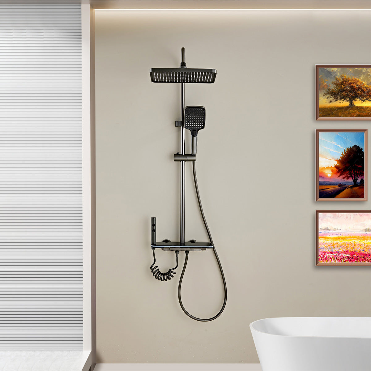 Modern Multifunctional LED Digital Display Shower System 032G