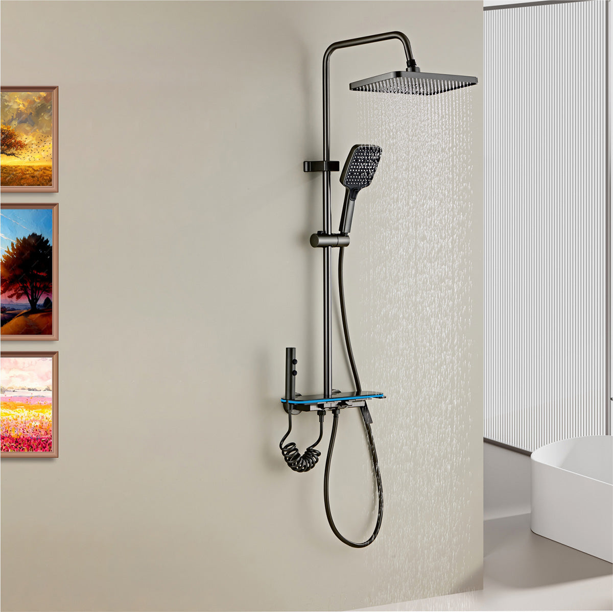 Modern Multifunctional LED Digital Display Shower System 032G