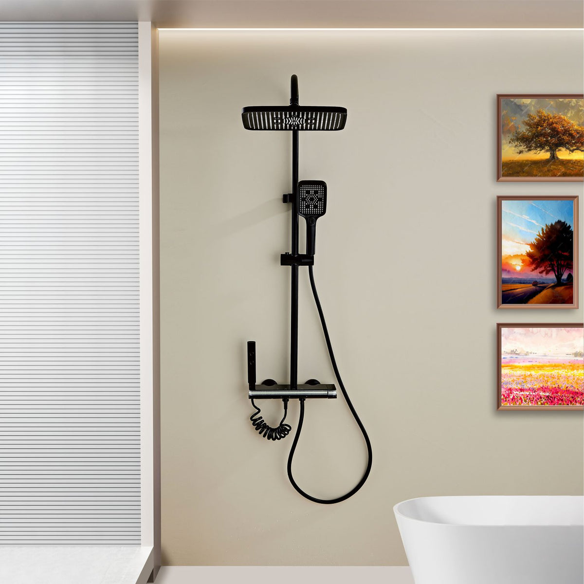 Modern Multifunctional LED Digital Display Shower System 033B