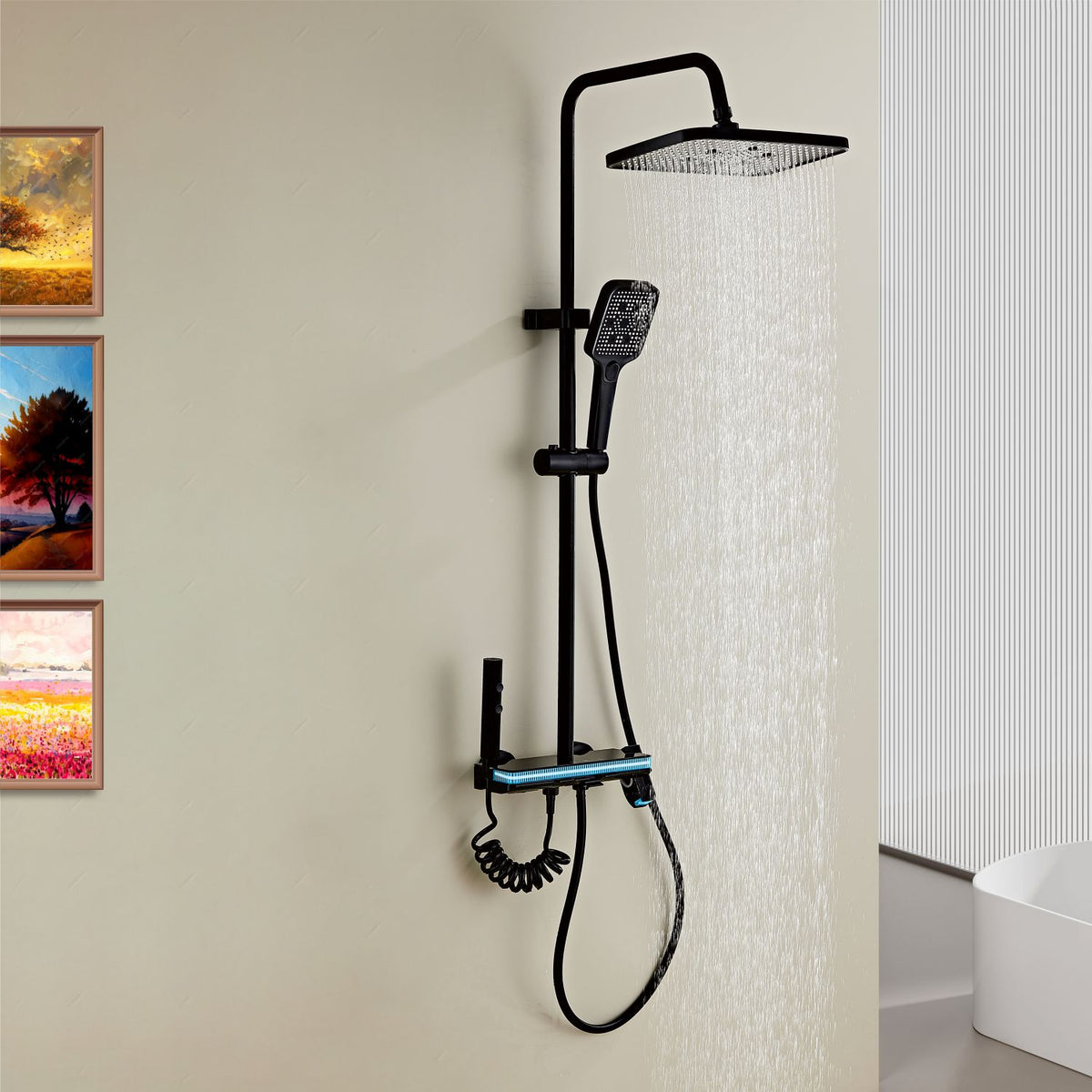Modern Multifunctional LED Digital Display Shower System 033B