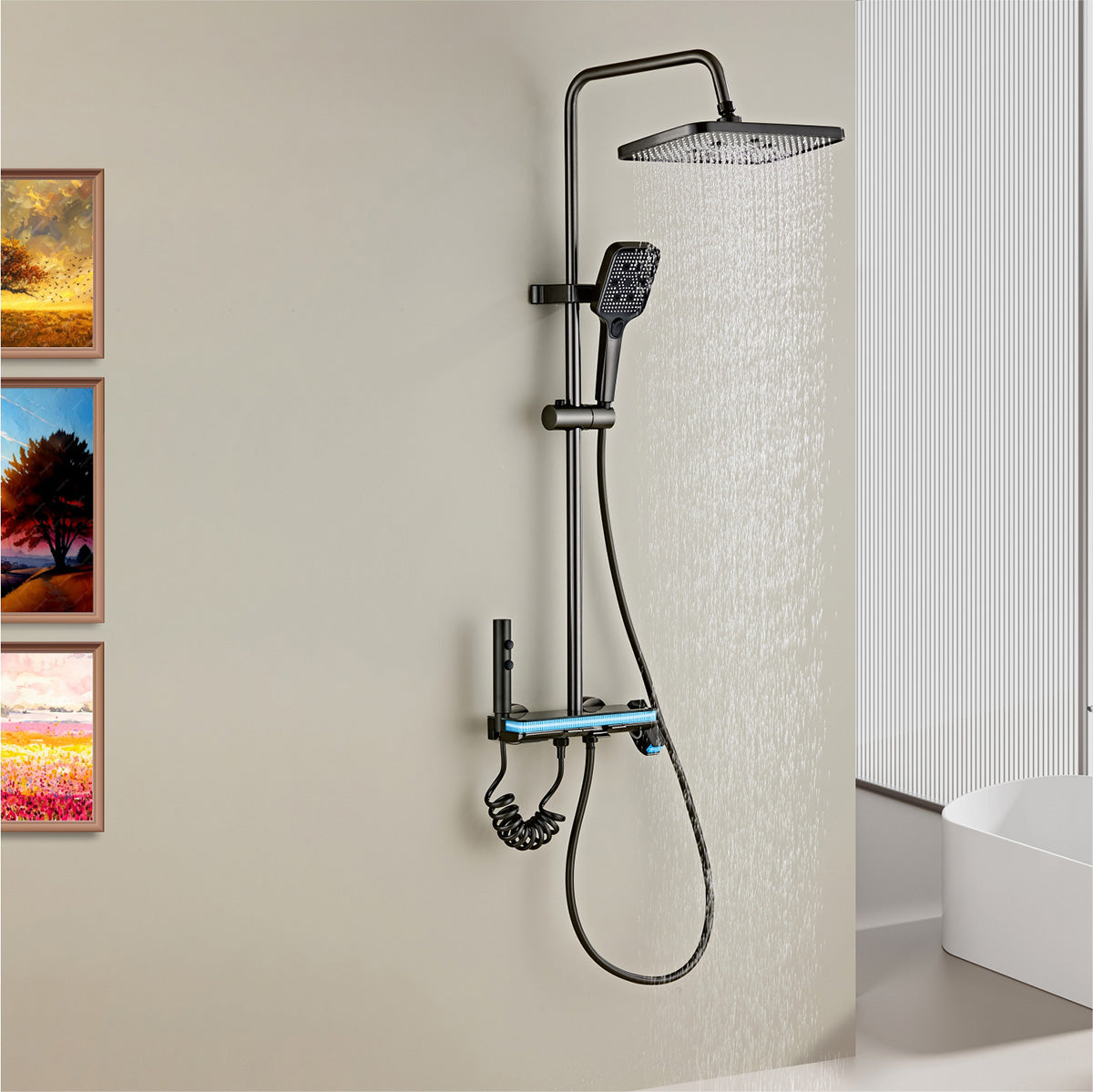 Modern Multifunctional LED Digital Display Shower System 033G