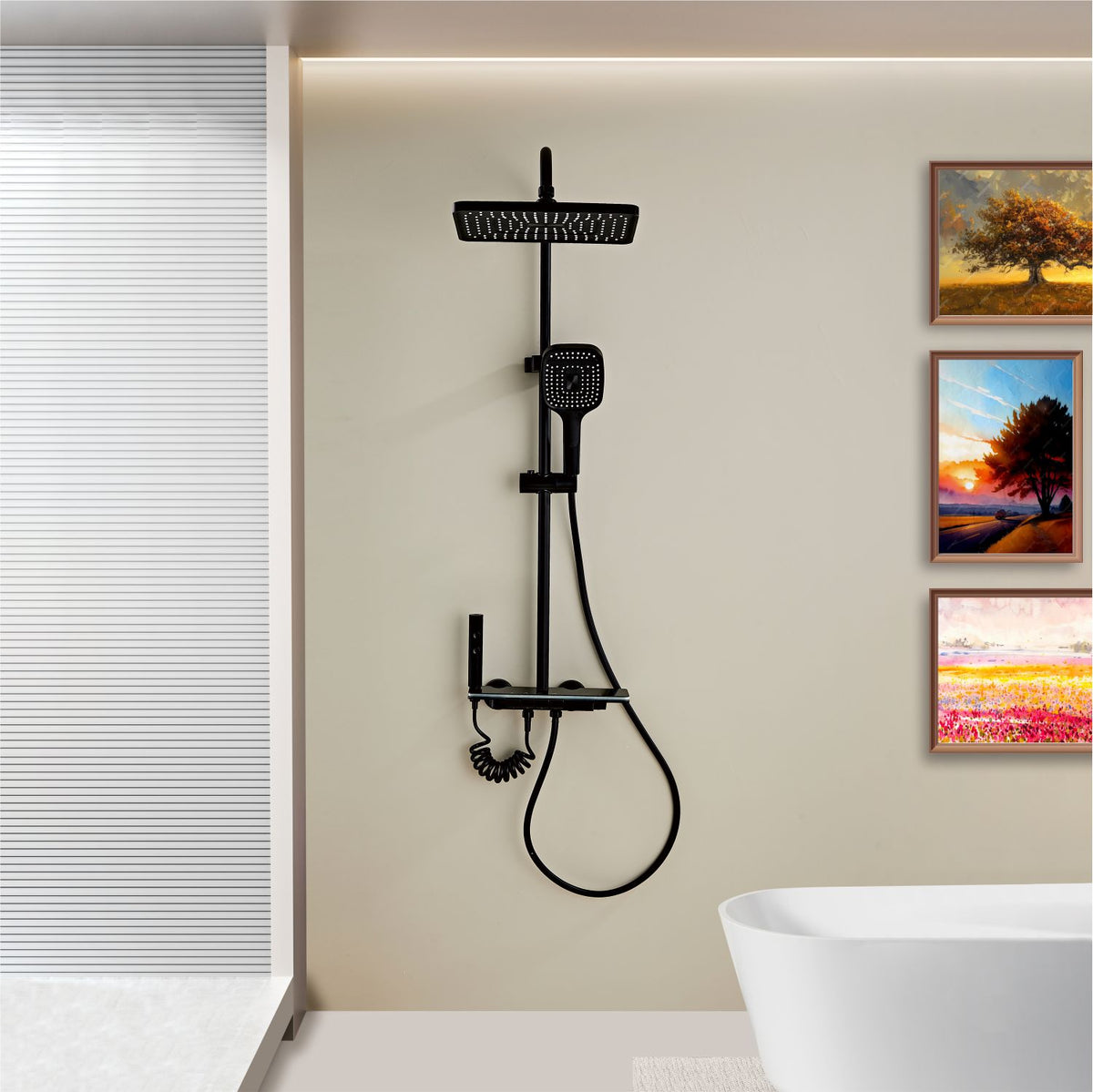 Modern Multifunctional LED Digital Display Shower System 035B
