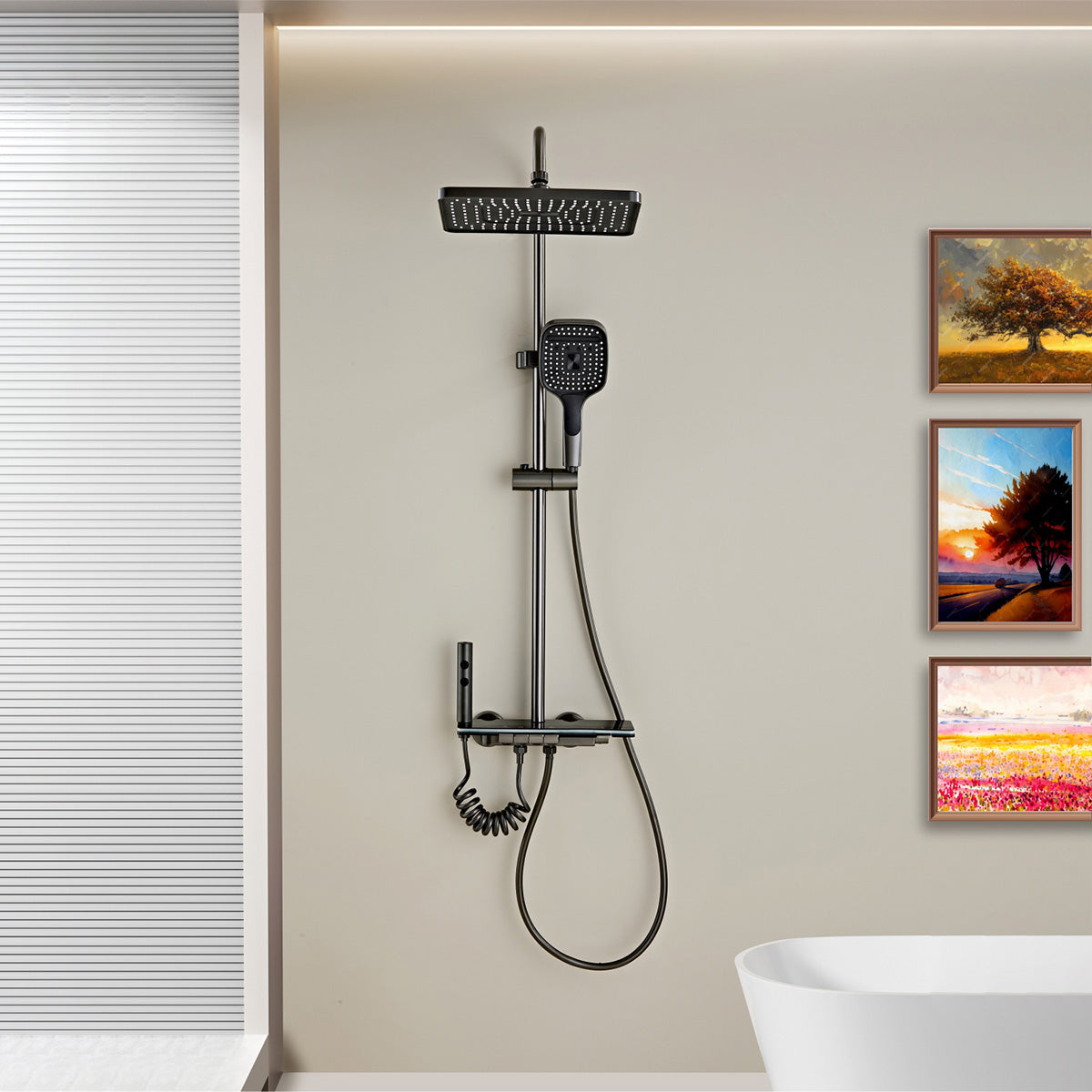 Modern Multifunctional LED Digital Display Shower System 035G