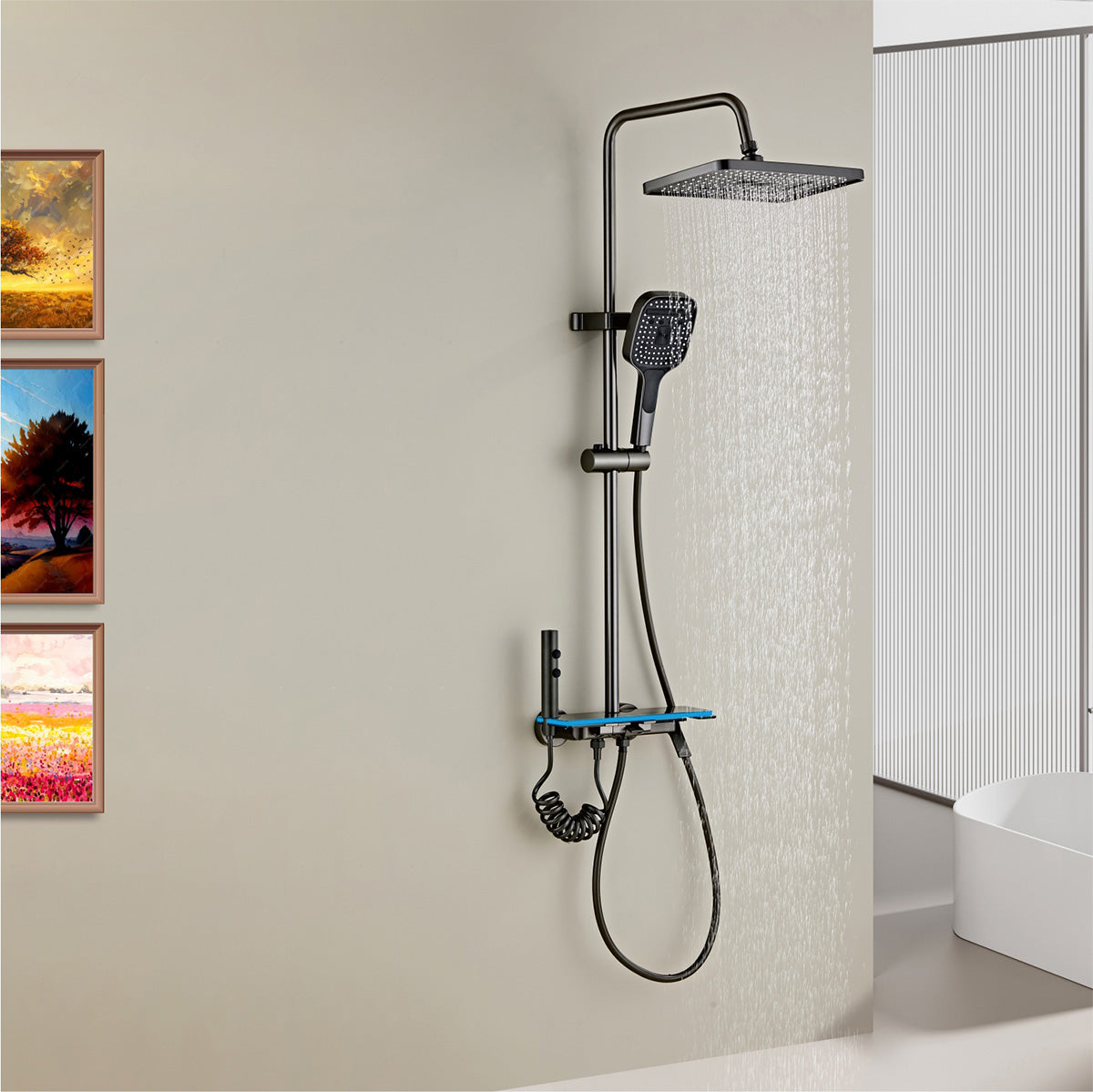 Modern Multifunctional LED Digital Display Shower System 035G
