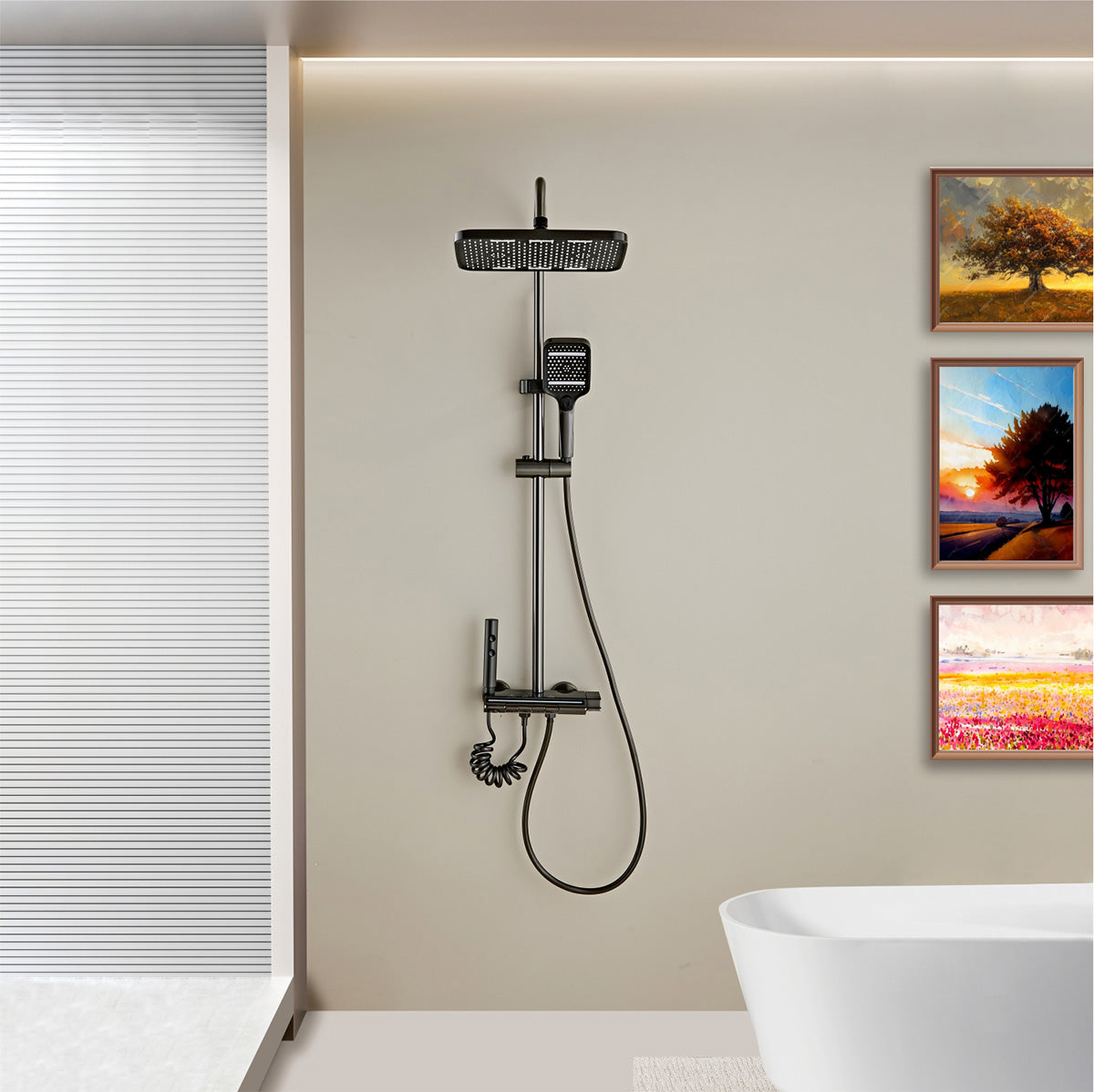 Modern Multifunctional LED Digital Display Shower System 036G