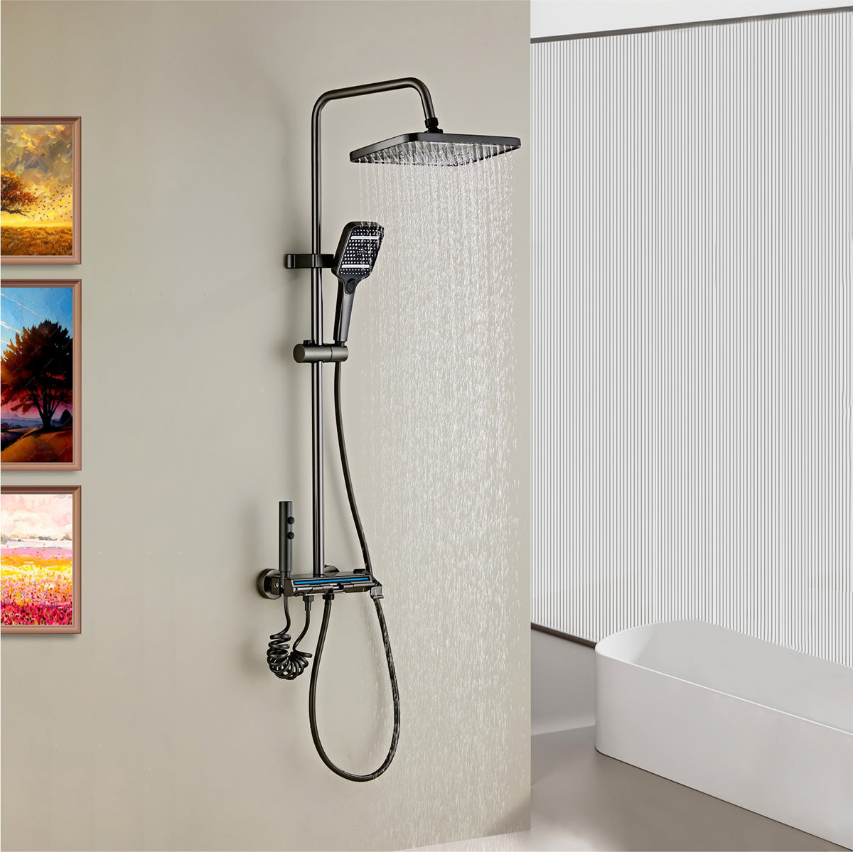 Modern Multifunctional LED Digital Display Shower System 036G