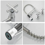 Wall Kitchen Mixer Taps 1196 Chrome