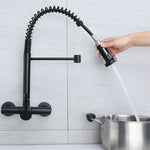 Wall Mounted Kitchen Sink Tap 1197 Black