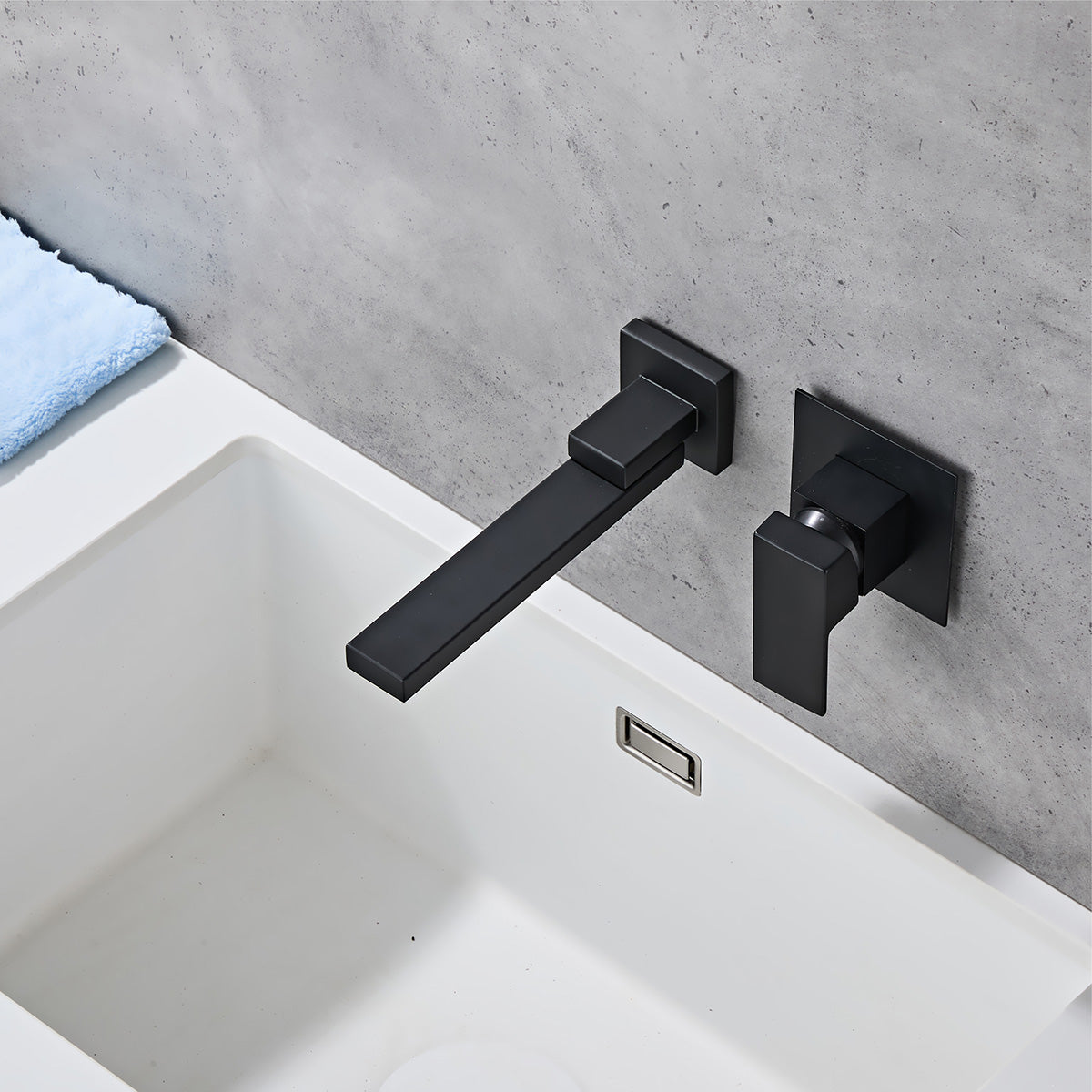 Wall Type Basin or Bath Mixer Tap AZ2155 Black