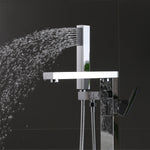 Square Freestanding Bath Mixer Chrome F889C