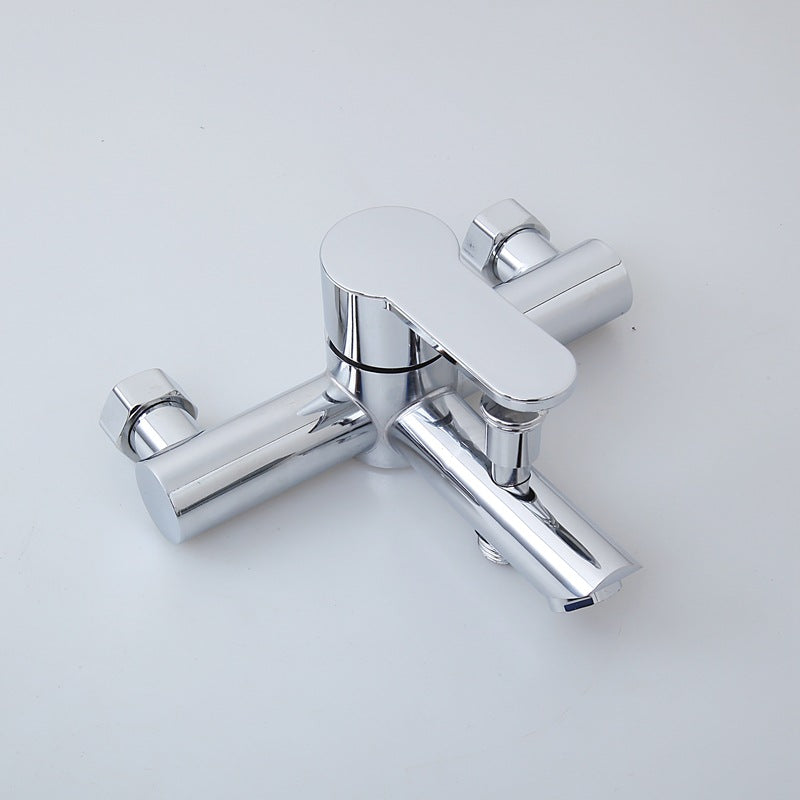 Chrome Modern Dual outlet All in One Bath Tap