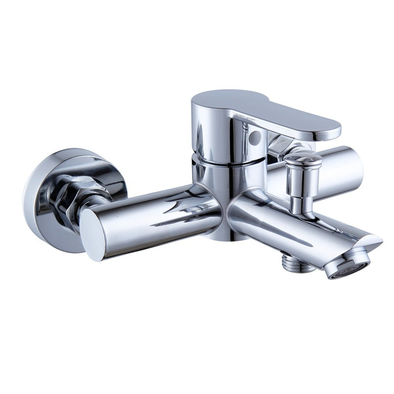 Chrome Modern Dual outlet All in One Bath Tap