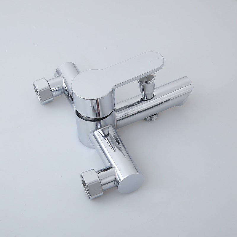 Chrome Modern Dual outlet All in One Bath Tap