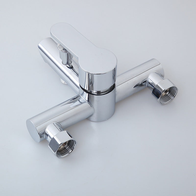 Chrome Modern Dual outlet All in One Bath Tap