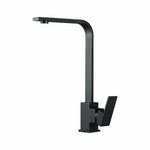 Kitchen Sink Tap black square edges curved