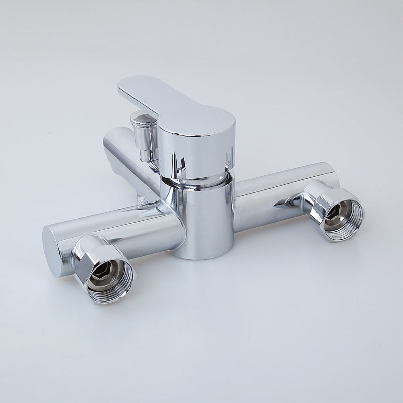 Chrome Modern Dual outlet All in One Bath Tap