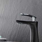 Modern Black Elegant Short Teardrop Basin Tap