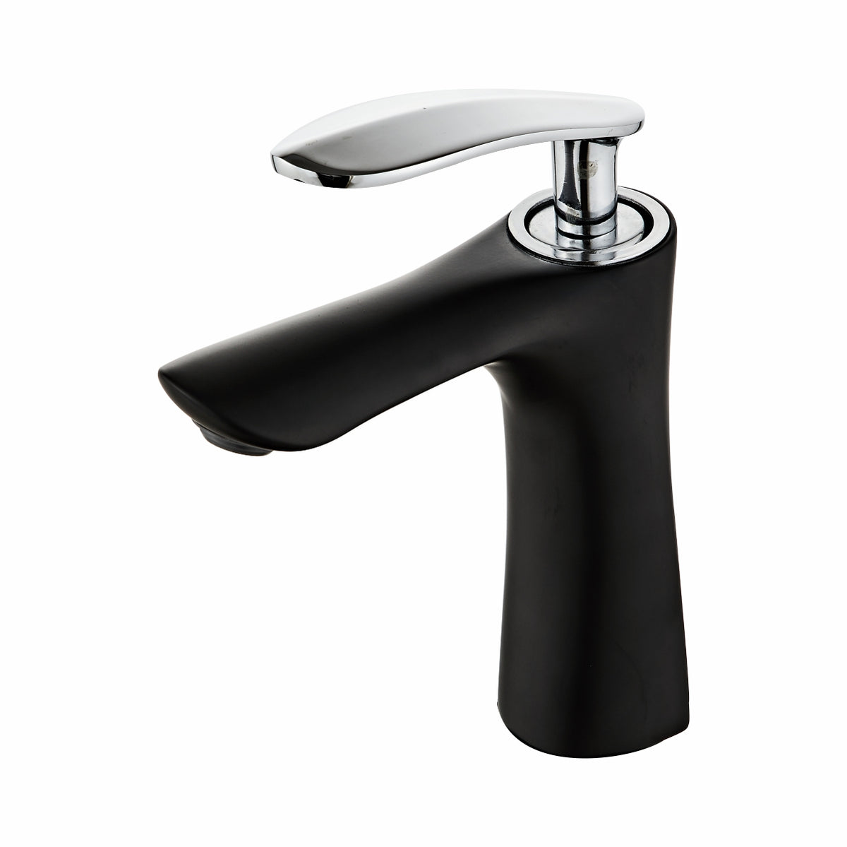 Modern Black Elegant Short Teardrop Basin Tap