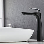 Modern Black Elegant long Teardrop Basin Tap