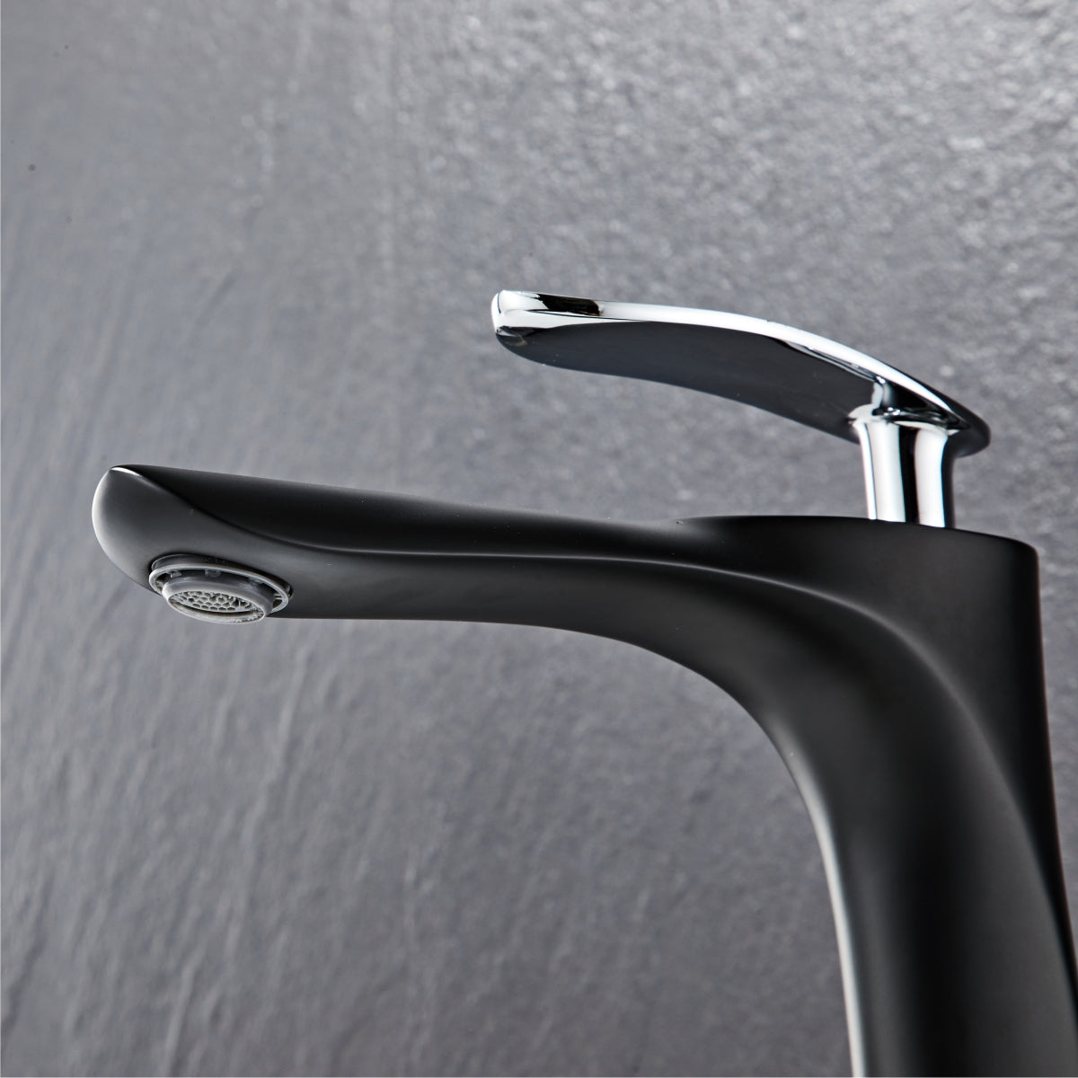 Modern Black Elegant long Teardrop Basin Tap