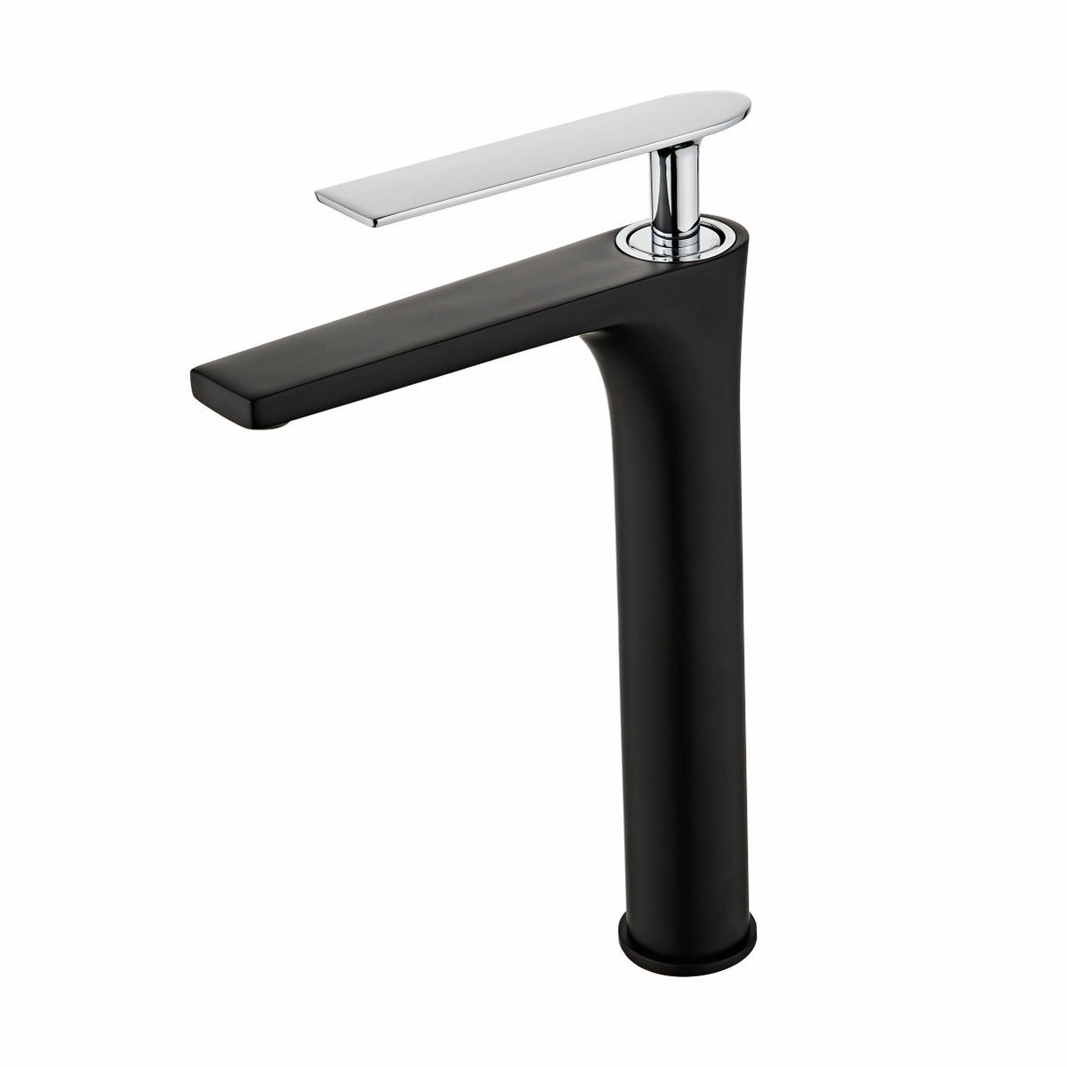 Modern Black Square round Elegant Long Basin Tap