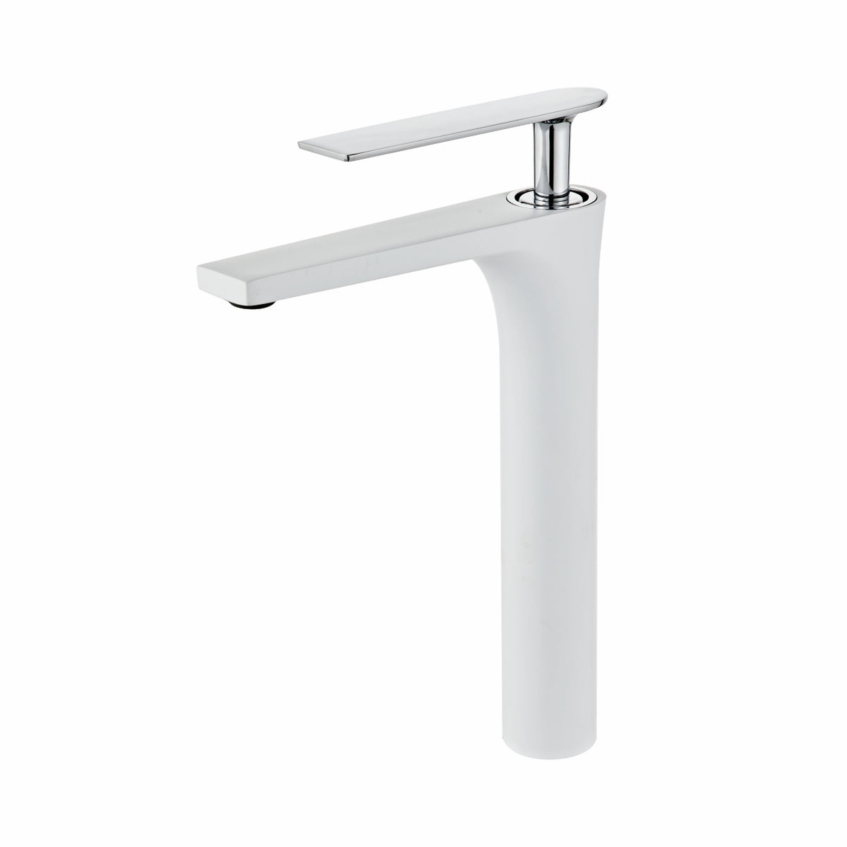 Modern White Square round Elegant long Basin Tap