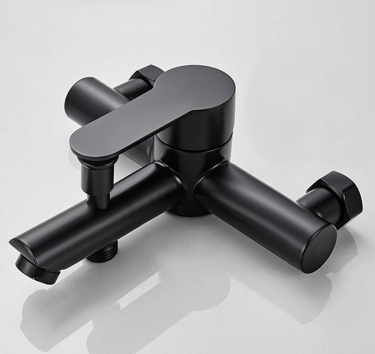 Black Bath Tap With Shower Spring