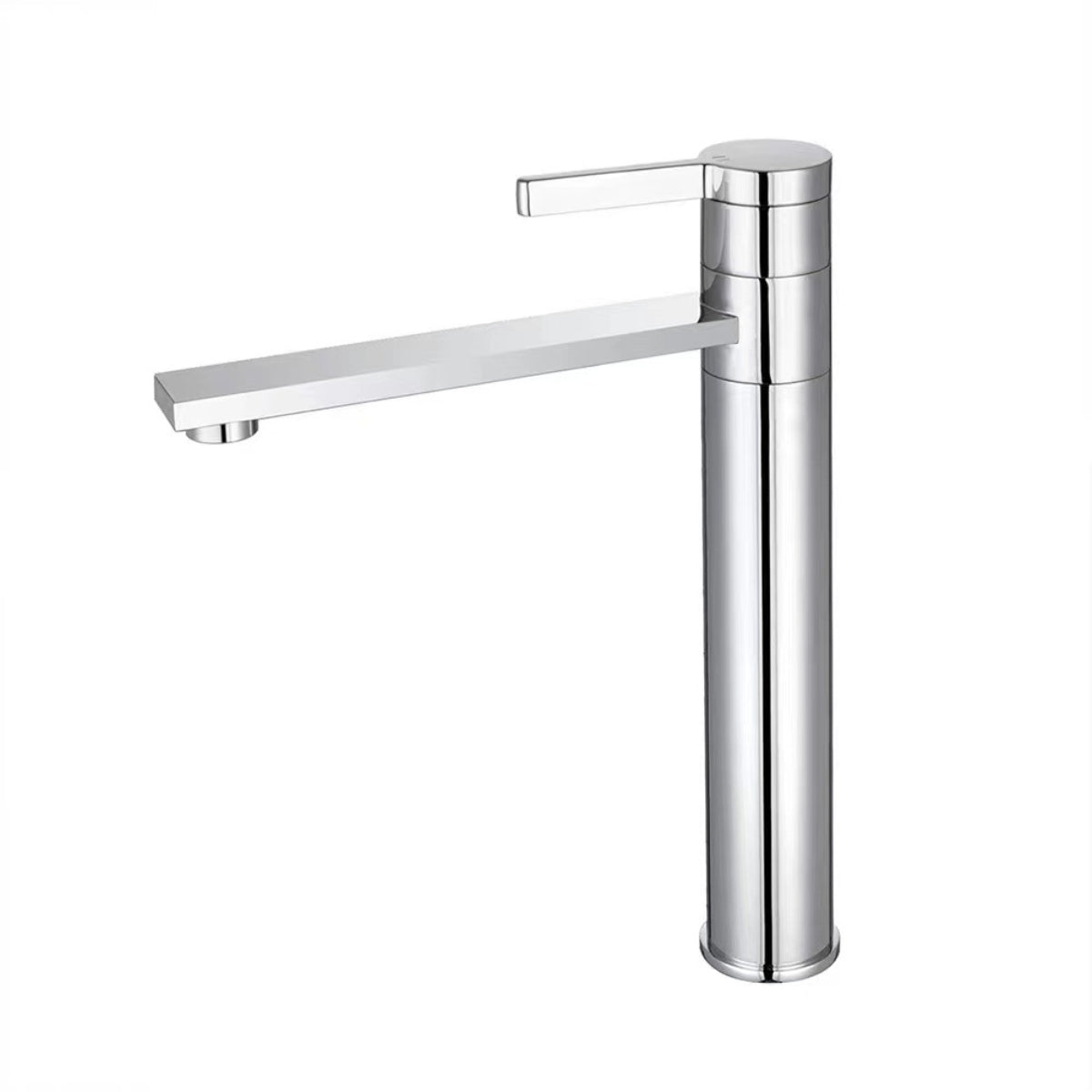 Chrome Basin Tap Square Edges Handle Long