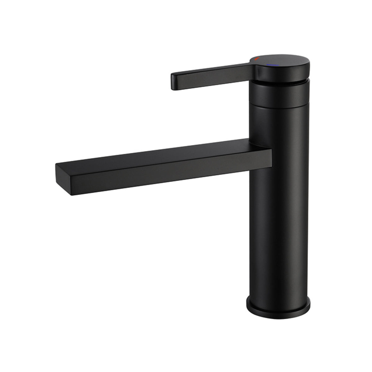 Black Basin Tap square edges square handle short