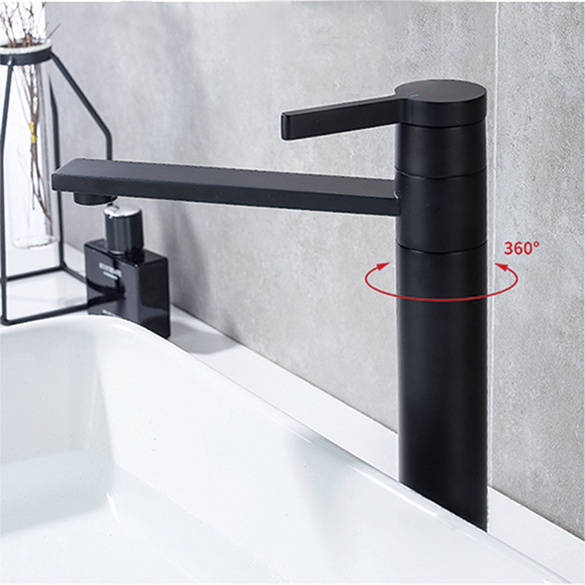 Black Matte long Basin Tap