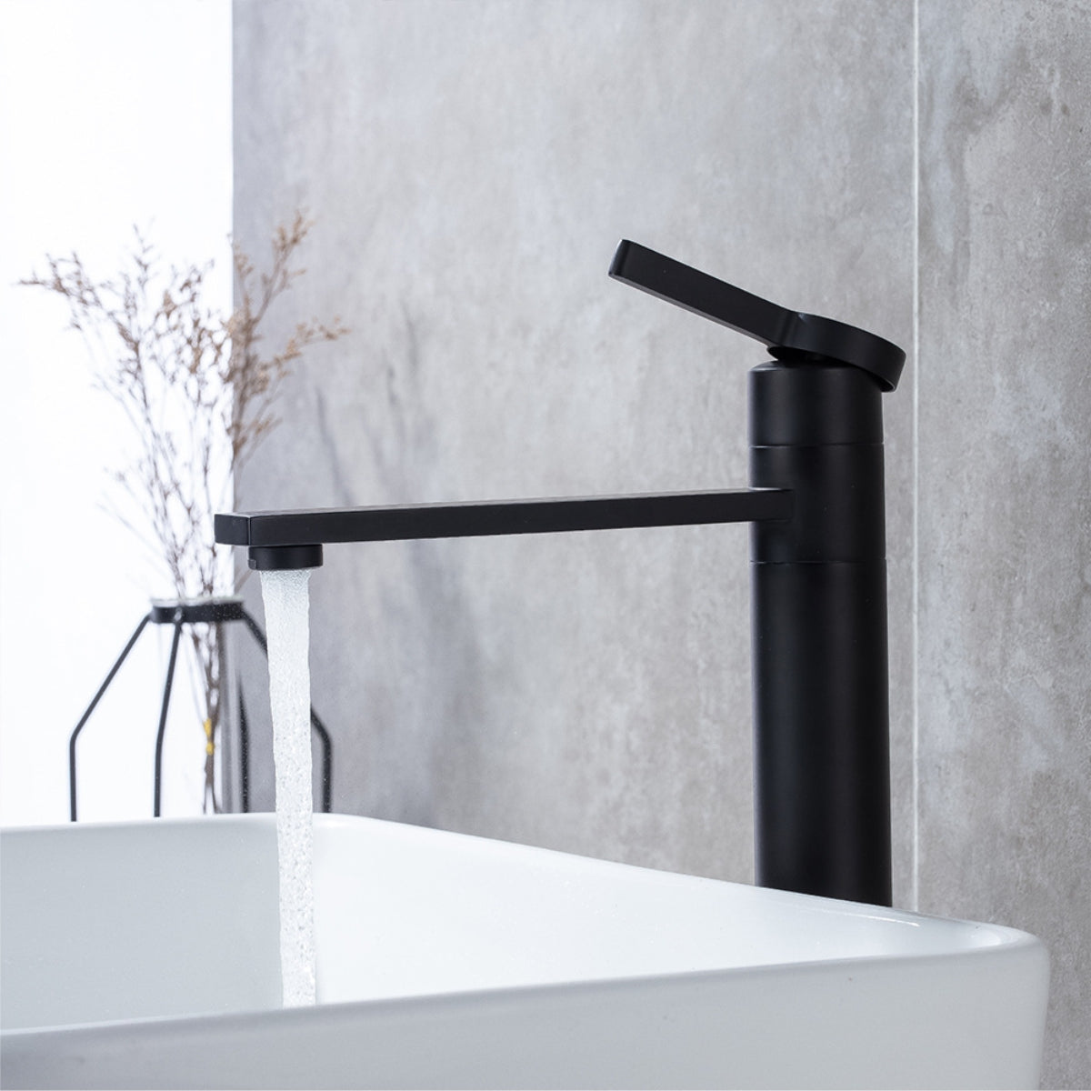 Black Matte long Basin Tap