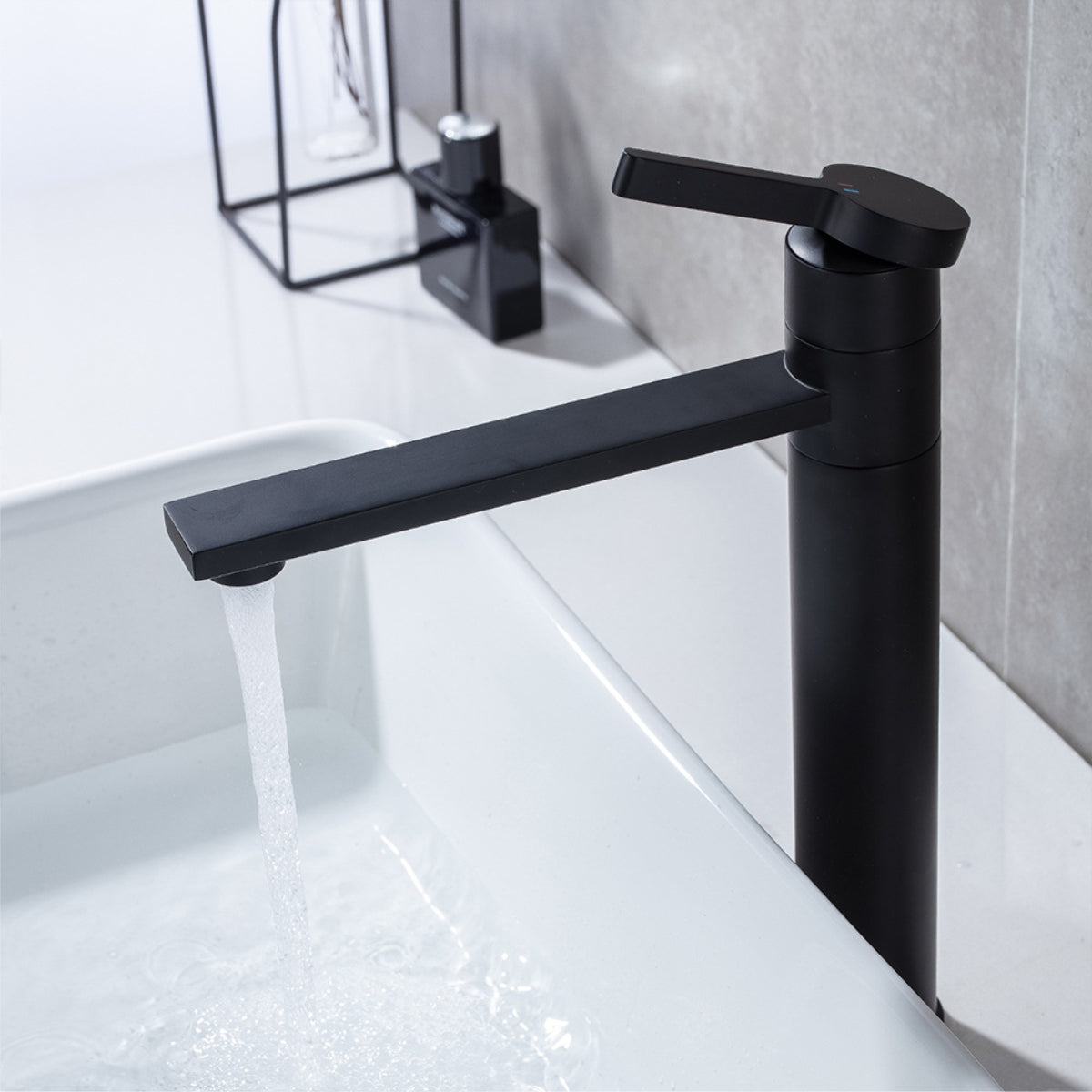 Black Matte long Basin Tap