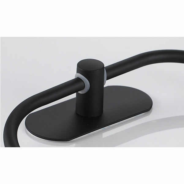 Bathroom Towel Ring, Towel Rack Wall Mount Matte Black Oval