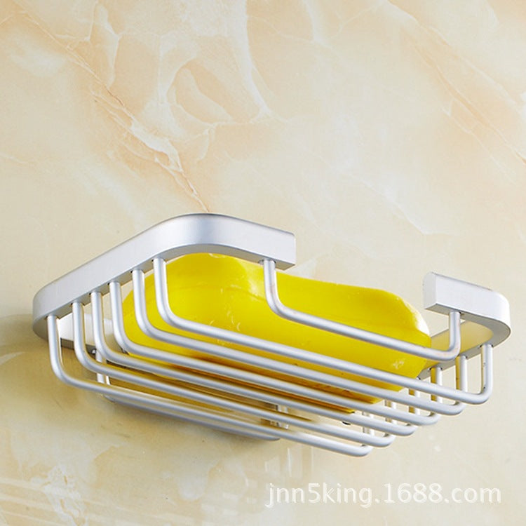 Modern Square Chrome Mountable Soap Basket