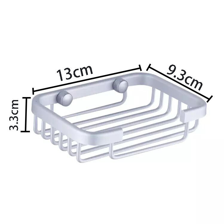 Modern Square Chrome Mountable Soap Basket