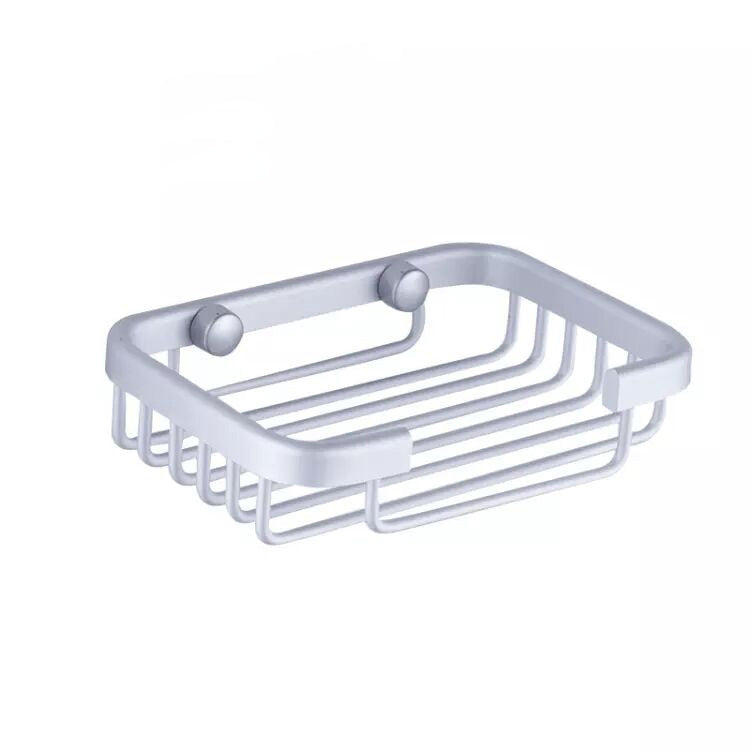 Modern Square Chrome Mountable Soap Basket