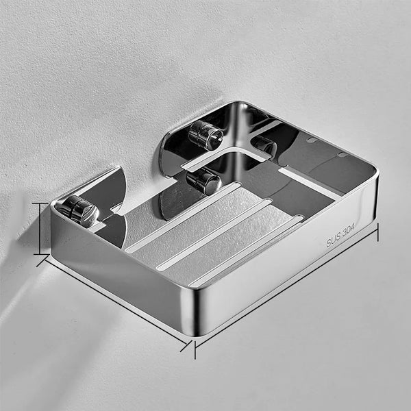 Single Wall Mounted Shower Shelf/Soap Dish/ Holder Silver