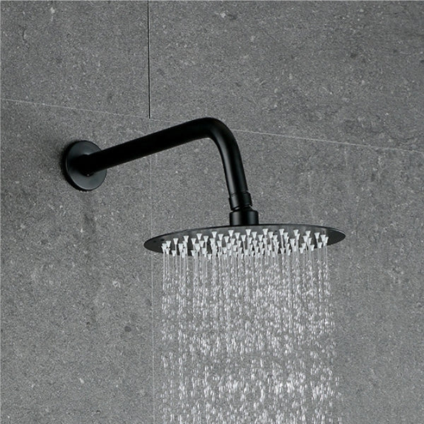 Round Shower Head & Arm set - Black
