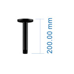 Shower Arm_ZZ 1116 Black 20cm