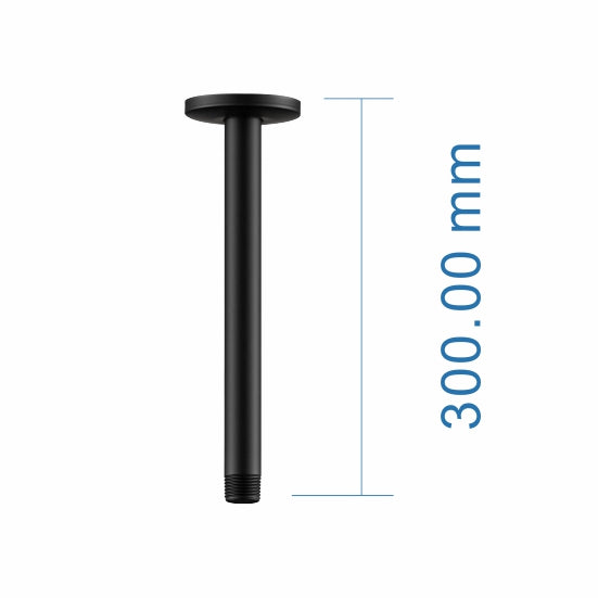 Shower Arm_ZZ 1116 Black 30cm