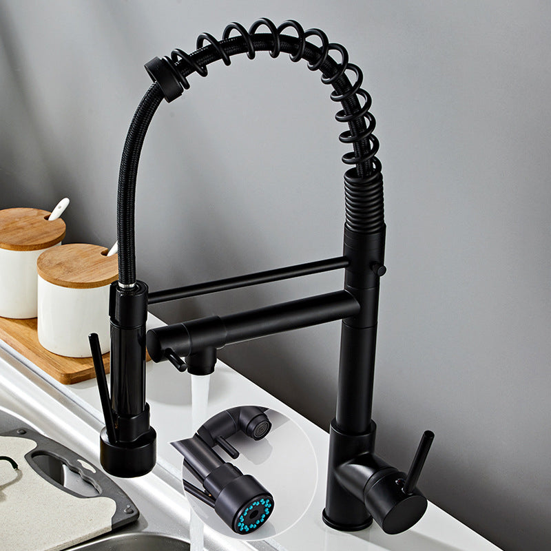 Modern Ultra Black Kitchen Sink Tap