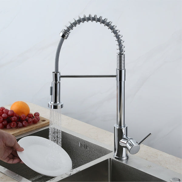 Chrome Kitchen Sink Tap with spiral