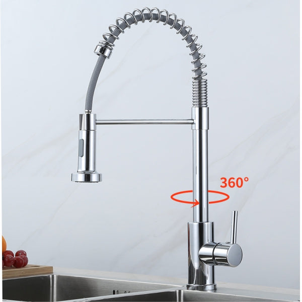 Chrome Kitchen Sink Tap with spiral