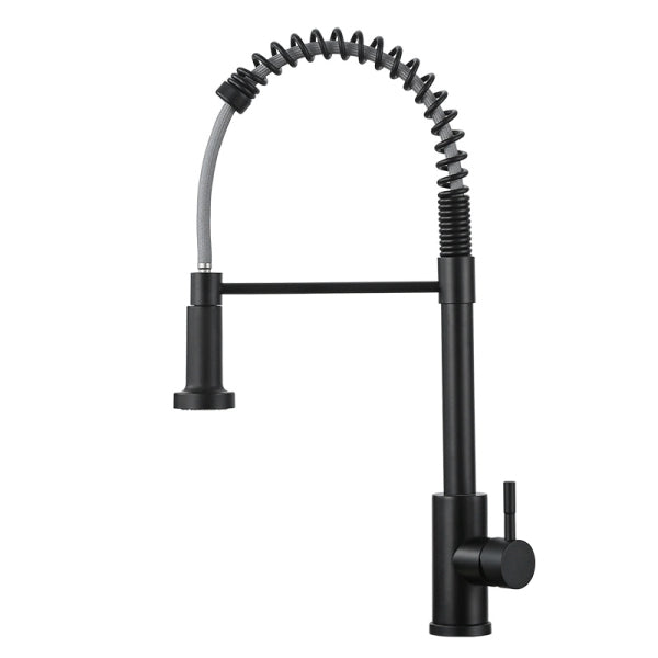 Black Kitchen Sink Tap With Spiral