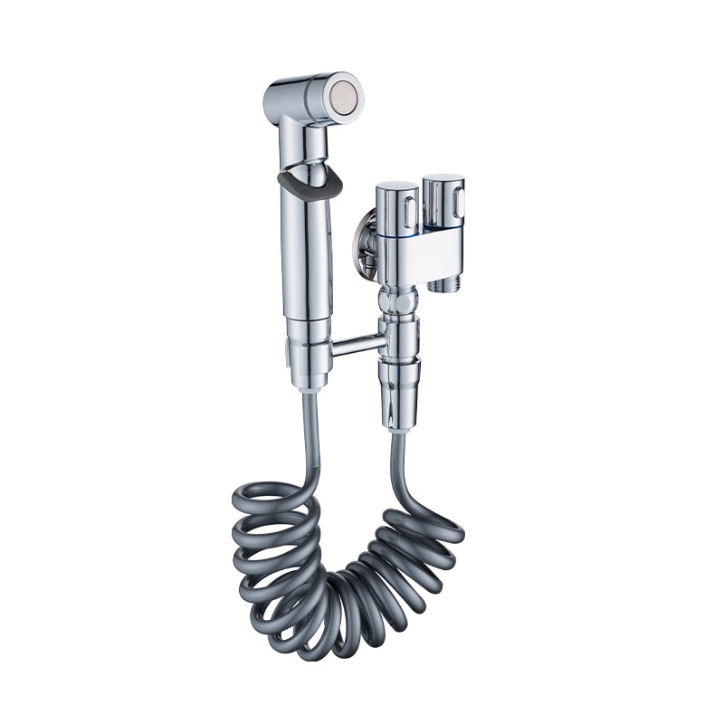 Dual Control Angle Valve one in and two out flush valve Tap Faucet 1201 chrome