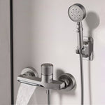 Single Knob Waterfall Bathtub Taps & Hand Shower Set 1219 Gray