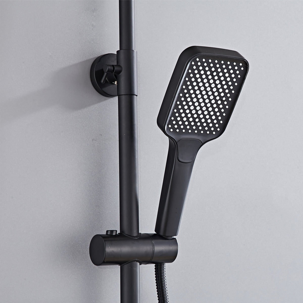 Digital Display Black Shower Set With LED Ambient Light 1226B