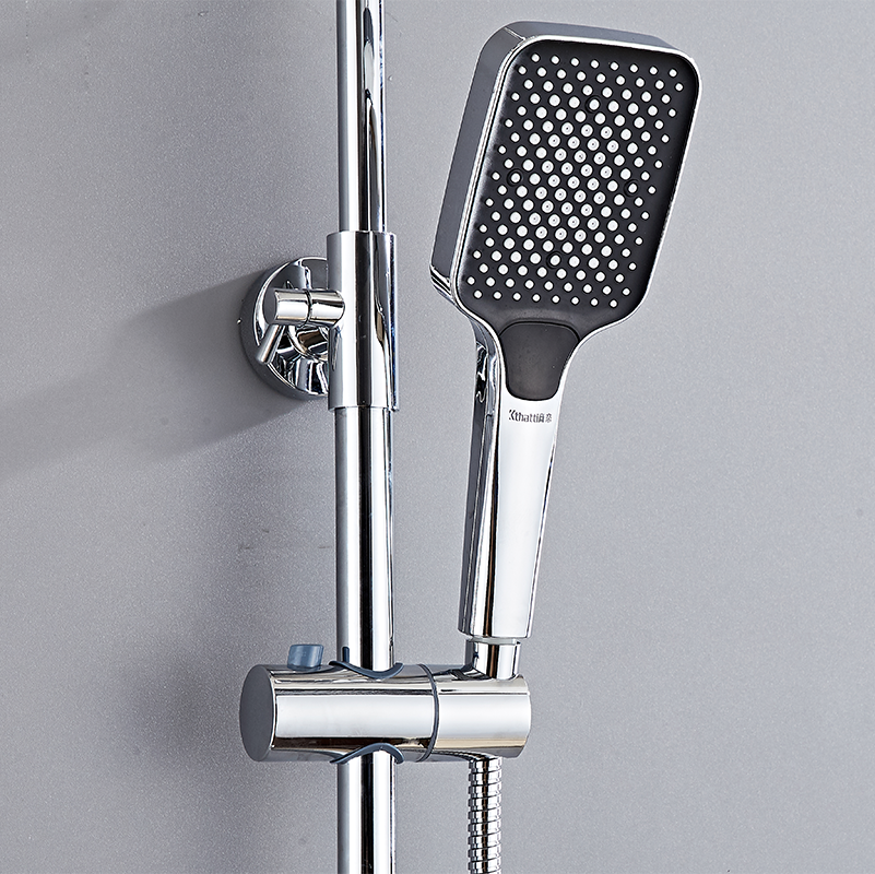 Digital Display Chrome Shower Set With LED Ambient Light 1226C